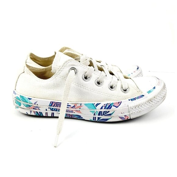 Converse‎ White Canvas with tropical sole - Size 5 - Picture 4 of 8